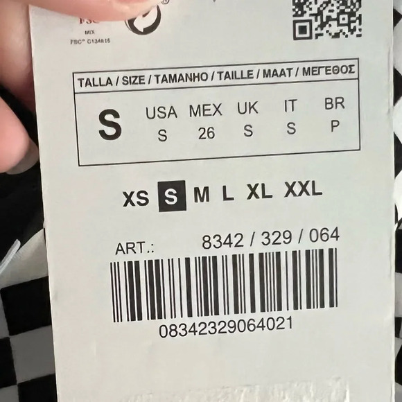 ZARA | Black and White | Check Short Dress - Picture 9 of 9